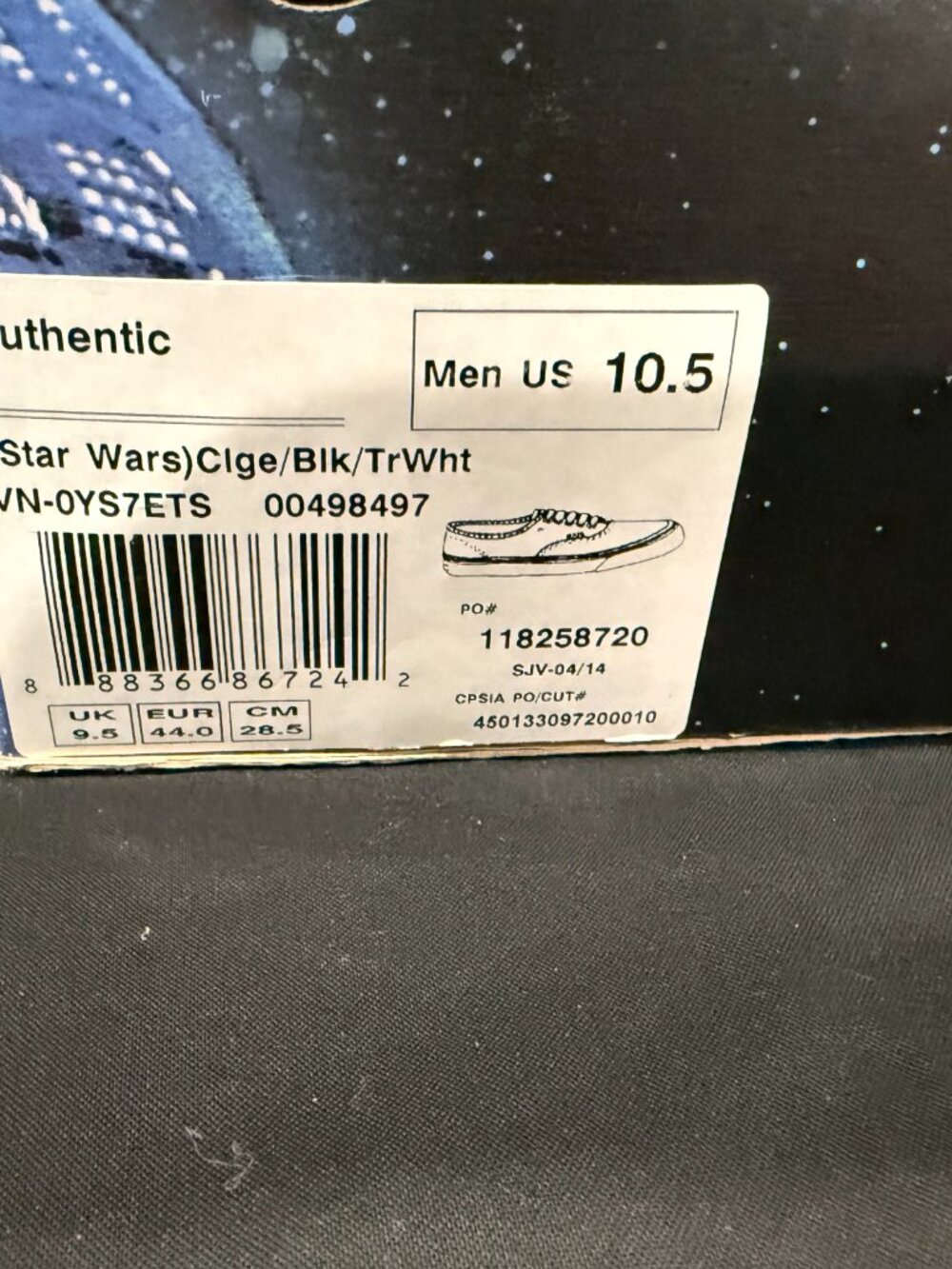 Vans x Star Wars Authentic 2014 Men 10.5 Movie Collage VN-0YS7ETS OG Box Rare - Picture 11 of 15